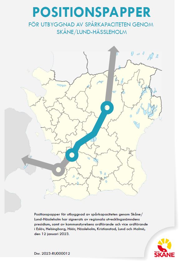 Positionspapper för utbyggnad av spårkapaciteten genom Skåne.