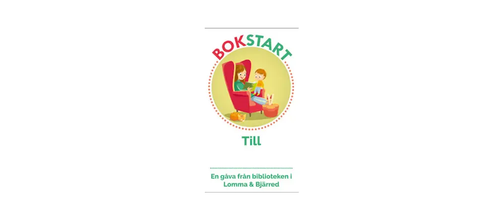 Tecknat barn håller i bok.