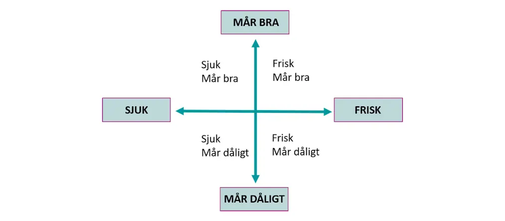 Figur över hälsokorset.