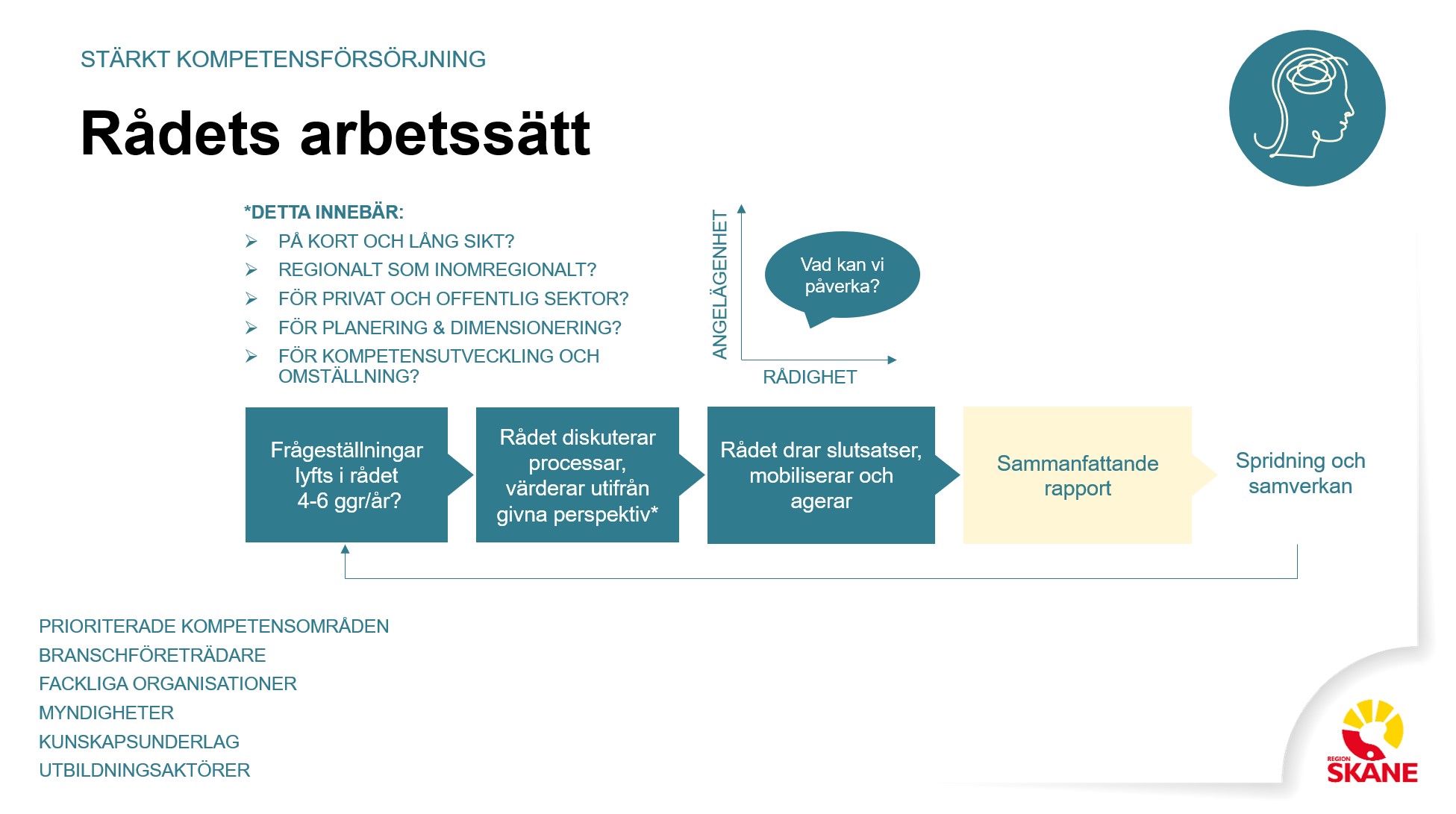 Processkarta som visar rådets arbetsprocess. 