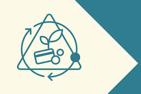 Illustration återvinninscirkel.