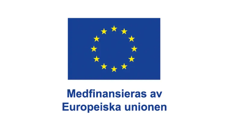 EU-flagga och text om att eu medfinansierar. 