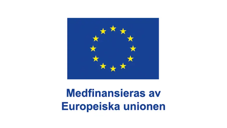 EU-flagga och text om att eu medfinansierar.